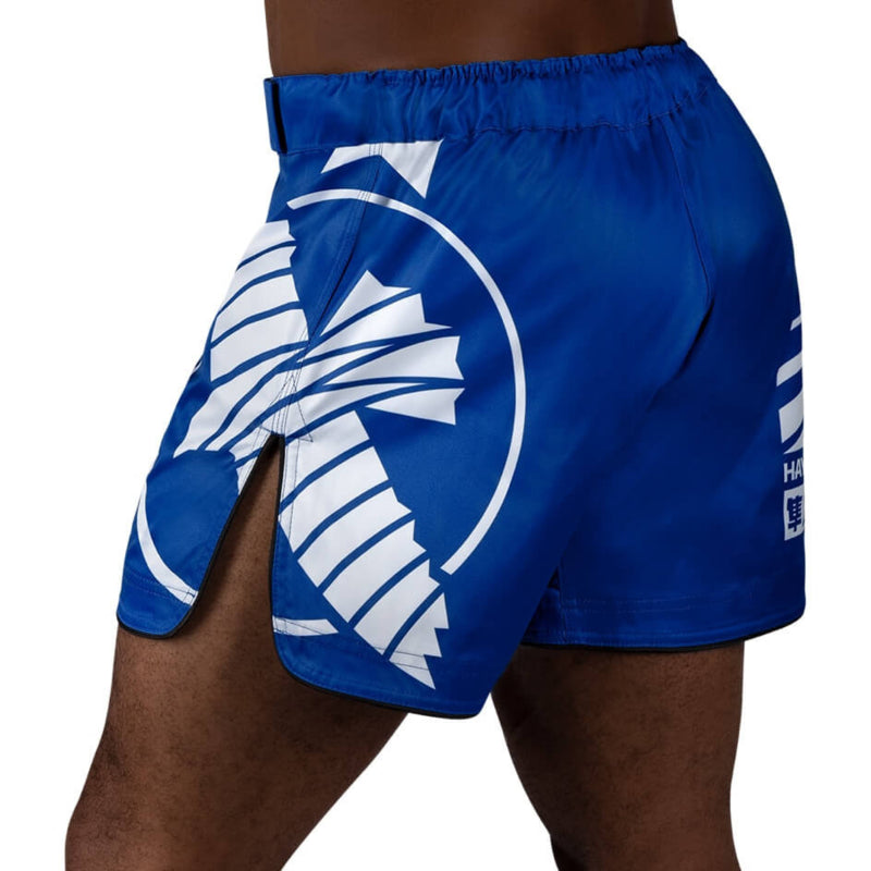 Hayabusa Icon Mid-Length Fight Shorts - Blauw / Wit