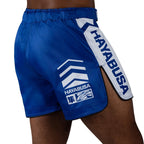 Hayabusa Icon Mid-Length Fight Shorts - Blauw / Wit