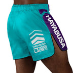 Hayabusa Icon Mid-Length Fight Shorts - Teal / Wit