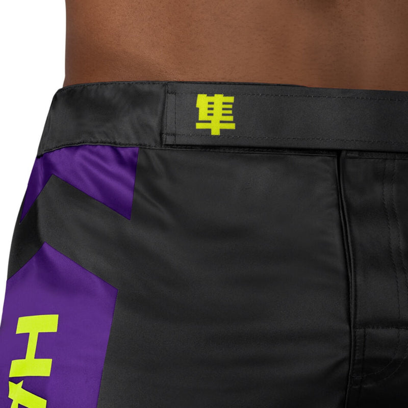 Hayabusa Icon Mid-Length Fight Shorts - Zwart / Neon