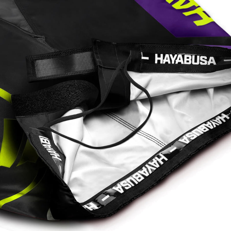Hayabusa Icon Mid-Length Fight Shorts - Zwart / Neon