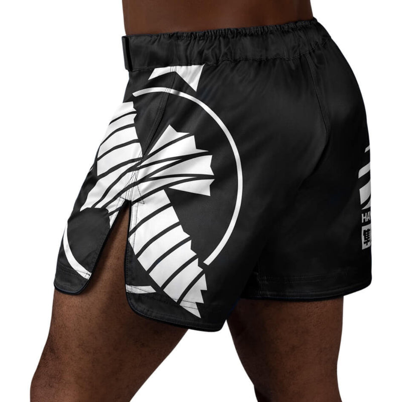 Hayabusa Icon Mid-Length Fight Shorts - Zwart / Wit