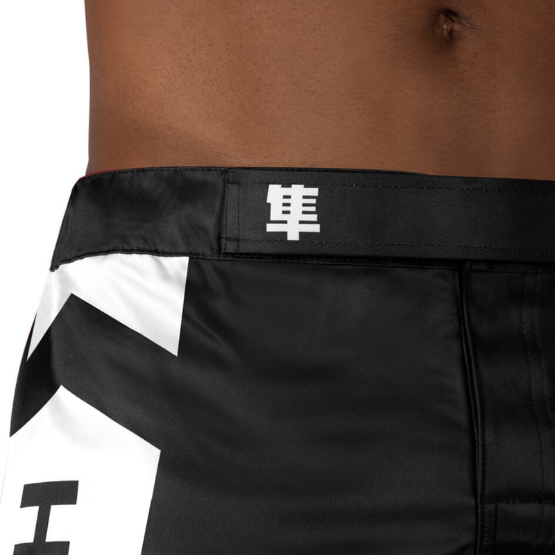 Hayabusa Icon Mid-Length Fight Shorts - Zwart / Wit