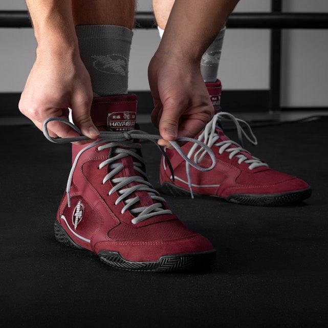 Hayabusa Pro Boksschoenen - Donkerrood/grijs