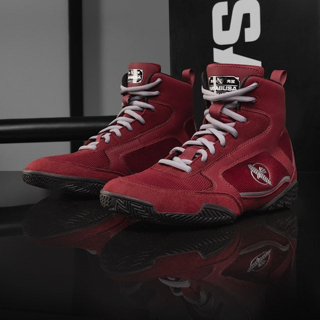 Hayabusa Pro Boksschoenen - Donkerrood/grijs
