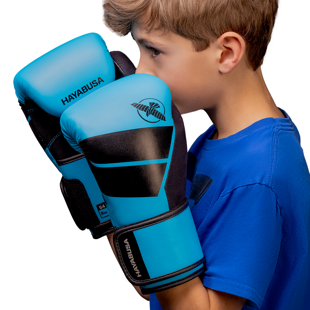 Hayabusa S4 Jeugd Bokshandschoenen - Cyaanblauw