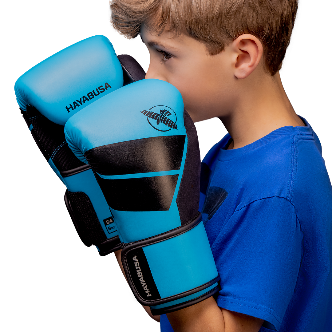 Hayabusa S4 Jeugd Bokshandschoenen - Cyaanblauw