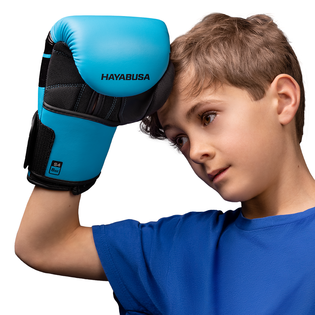 Hayabusa S4 Jeugd Bokshandschoenen - Cyaanblauw