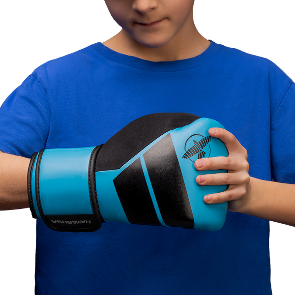 Hayabusa S4 Jeugd Bokshandschoenen - Cyaanblauw