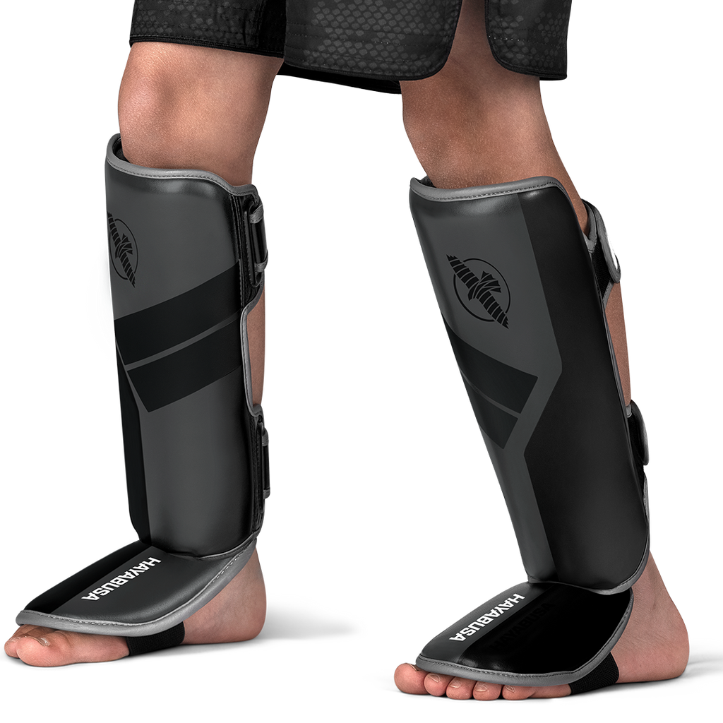 Hayabusa S4 Jeugd-scheenbeschermers - Charcoal grijs