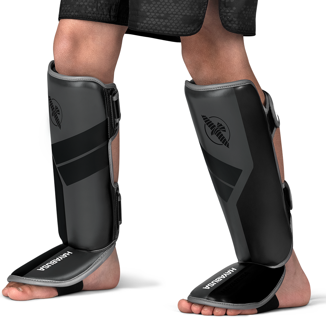 Hayabusa S4 Jeugd-scheenbeschermers - Charcoal grijs