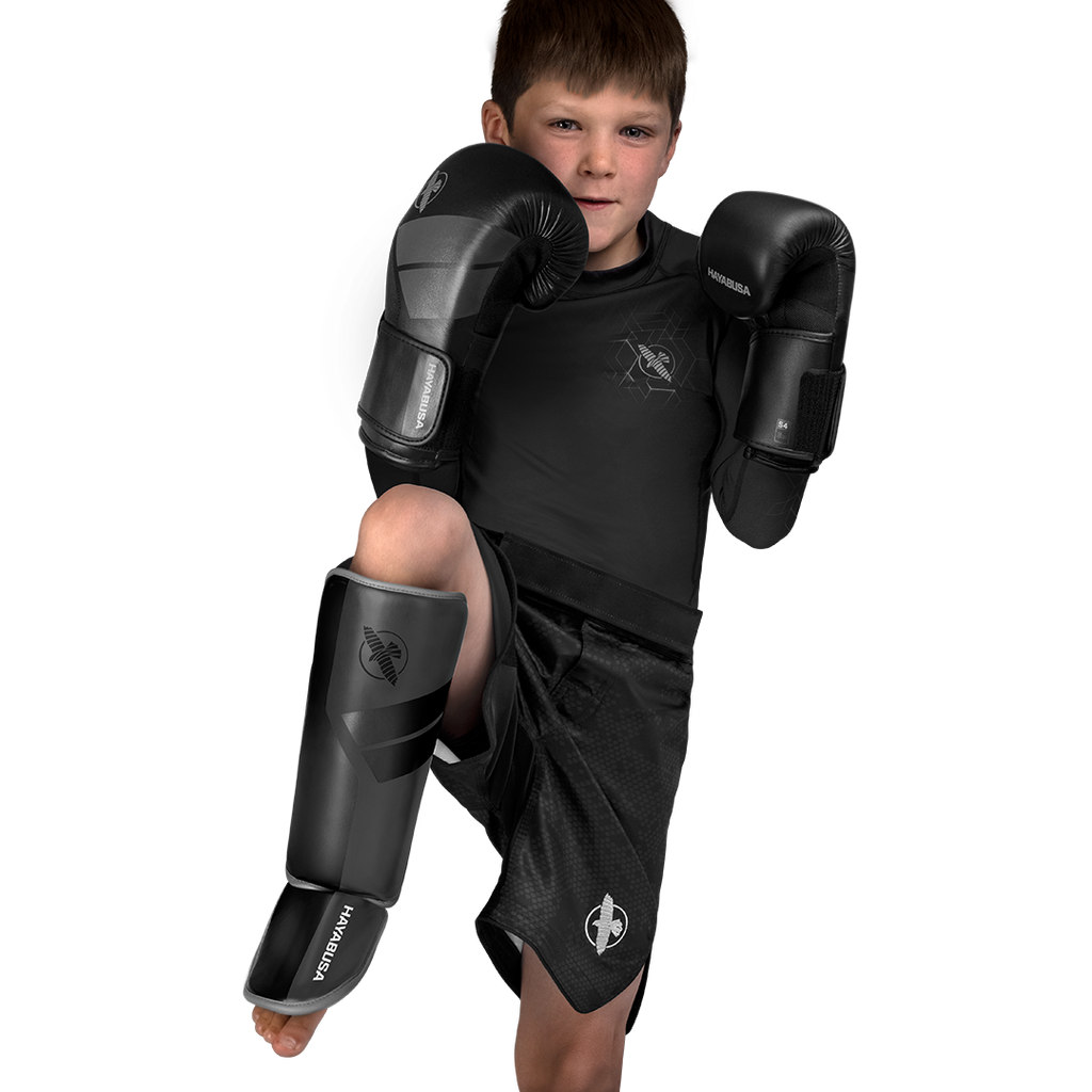 Hayabusa S4 Jeugd-scheenbeschermers - Charcoal grijs