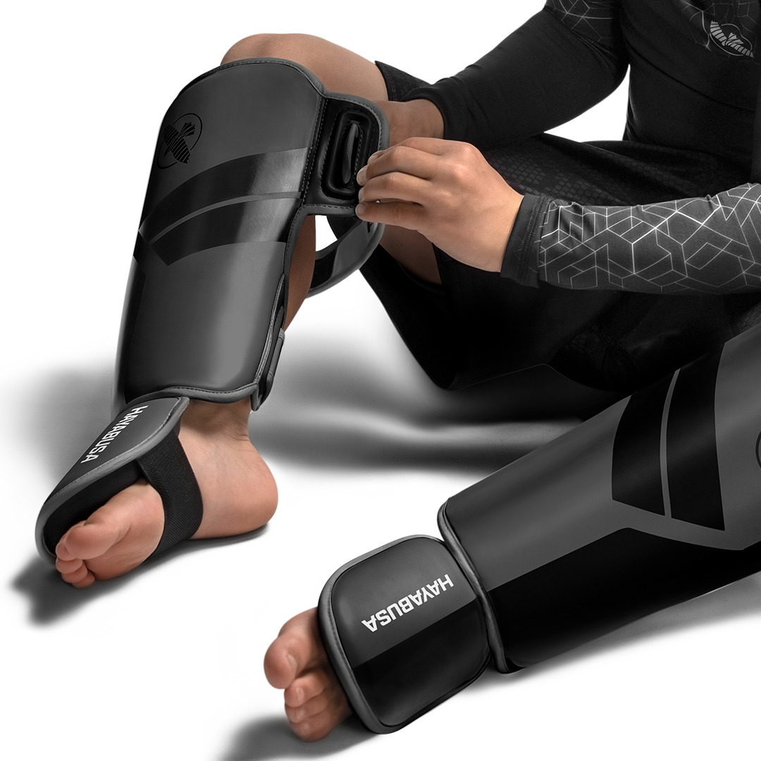 Hayabusa S4 Jeugd-scheenbeschermers - Charcoal grijs