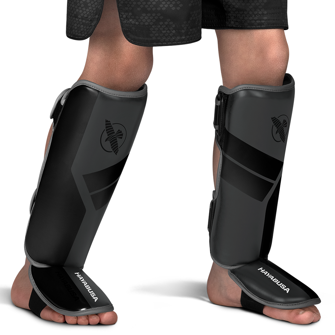 Hayabusa S4 Jeugd-scheenbeschermers - Charcoal grijs