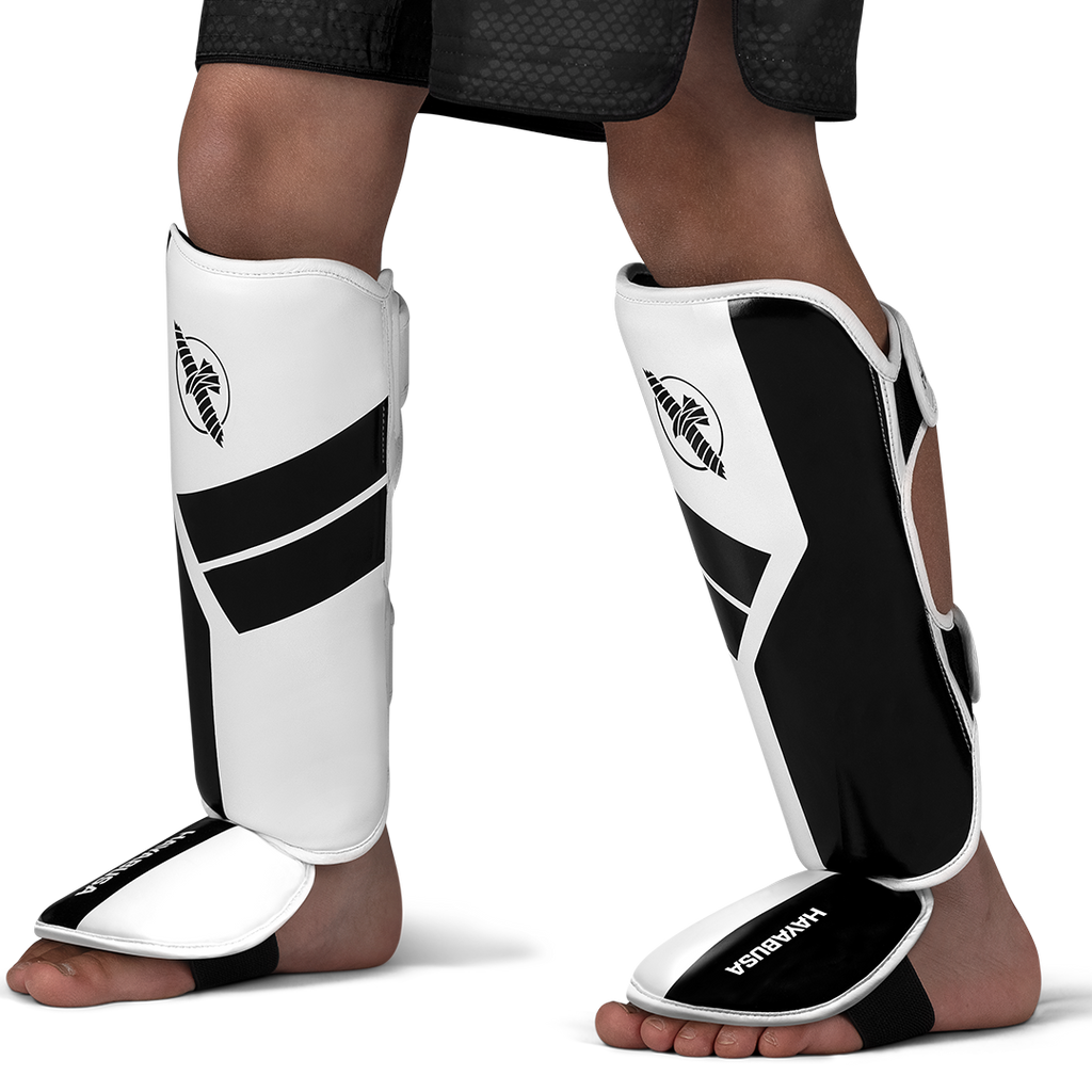 Hayabusa S4 Jeugd-scheenbeschermers - Wit