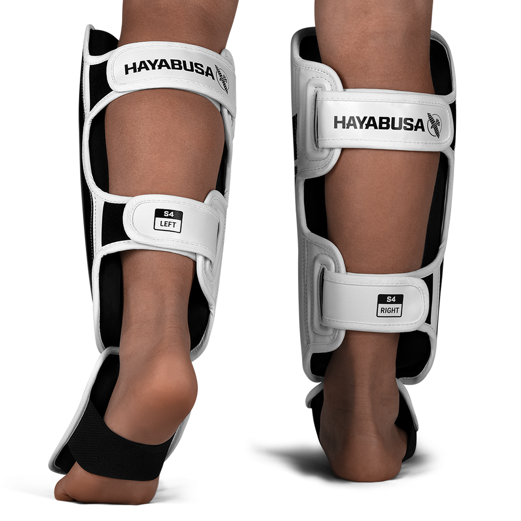 Hayabusa S4 Jeugd-scheenbeschermers - Wit