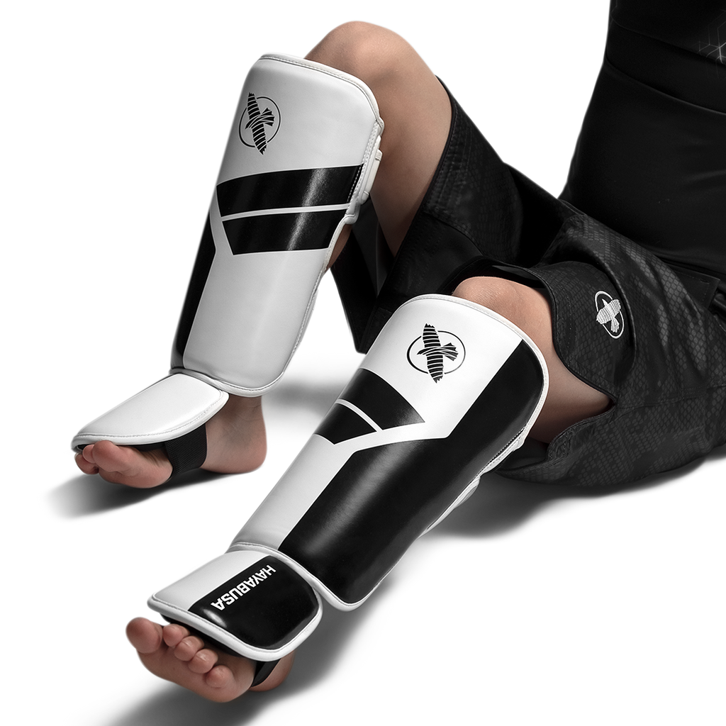 Hayabusa S4 Jeugd-scheenbeschermers - Wit