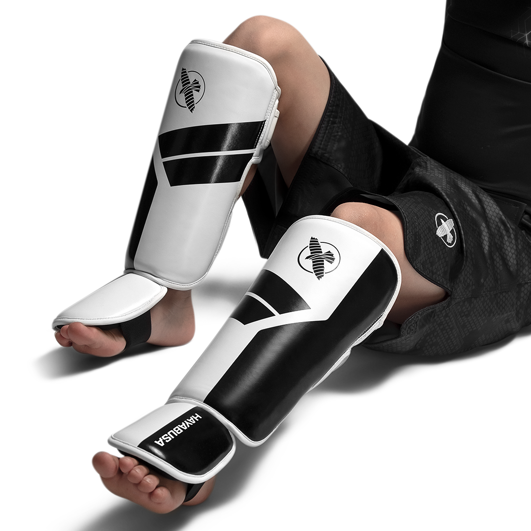 Hayabusa S4 Jeugd-scheenbeschermers - Wit