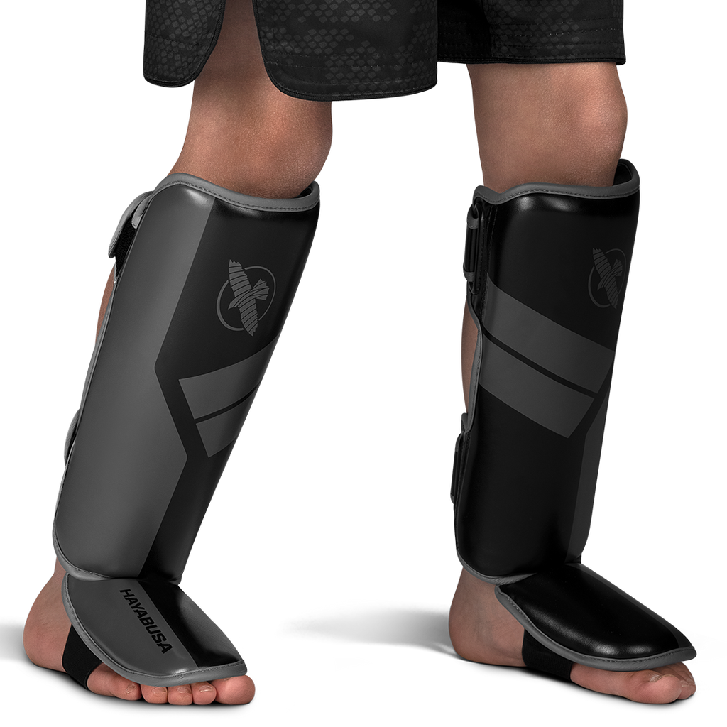 Hayabusa S4 Jeugd-scheenbeschermers - Zwart