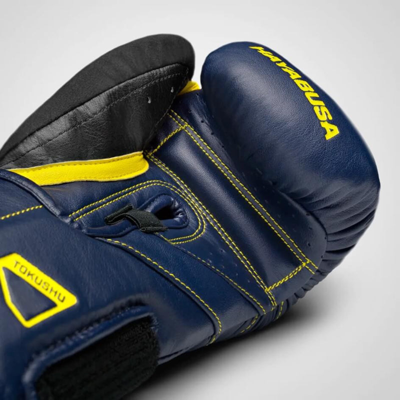Hayabusa T3 Bokshandschoenen - Navy Blauw / Geel