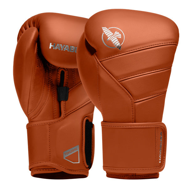 Hayabusa T3 Kanpeki Bokshandschoenen - Leer - Klei Oranje