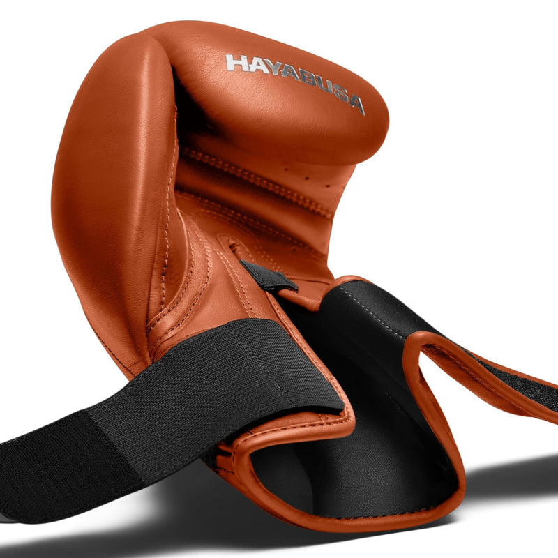 Hayabusa T3 Kanpeki Bokshandschoenen - Leer - Klei Oranje