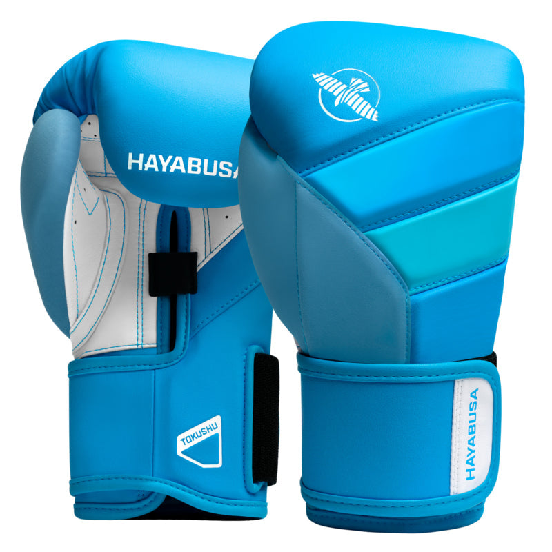 Hayabusa T3 Neon Bokshandschoenen - Neon Blauw