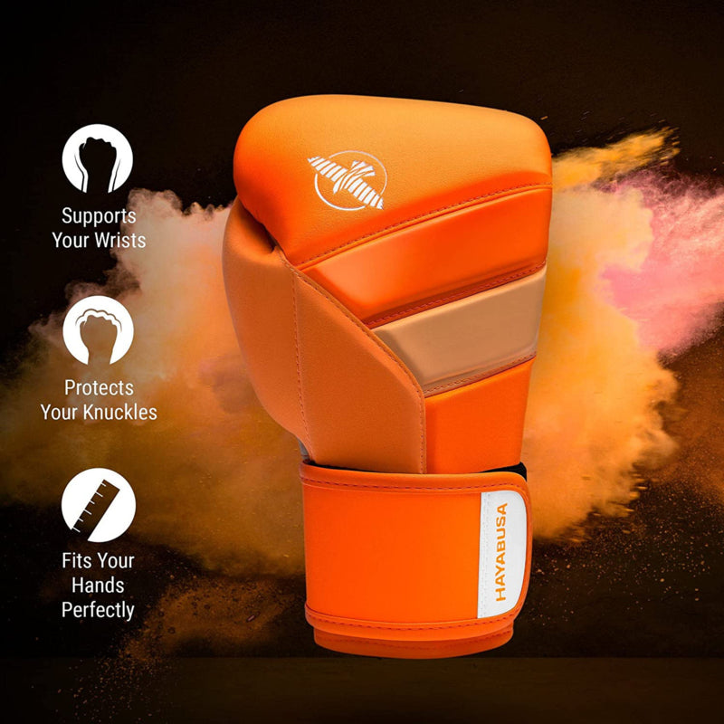 Hayabusa T3 Neon Bokshandschoenen - Neon Oranje