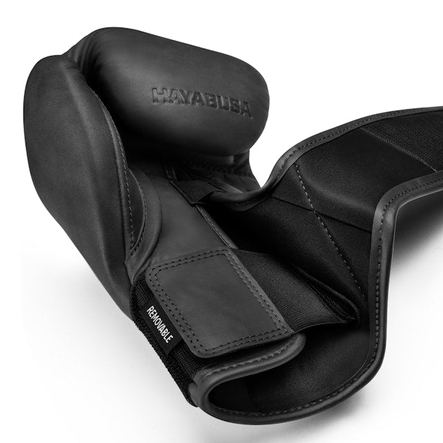 Hayabusa T360 Bokshandschoenen - Echt Leer - Midnight Black
