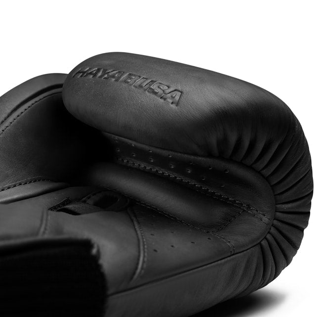 Hayabusa T360 Bokshandschoenen - Echt Leer - Midnight Black