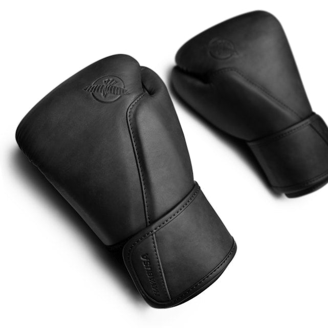 Hayabusa T360 Bokshandschoenen - Echt Leer - Midnight Black