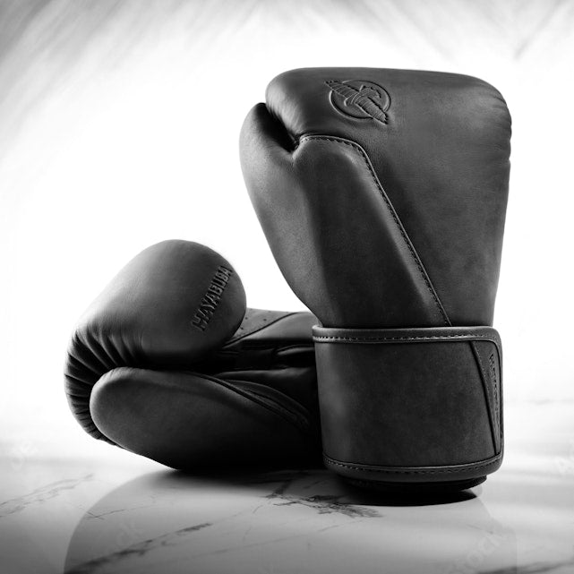 Hayabusa T360 Bokshandschoenen - Echt Leer - Midnight Black