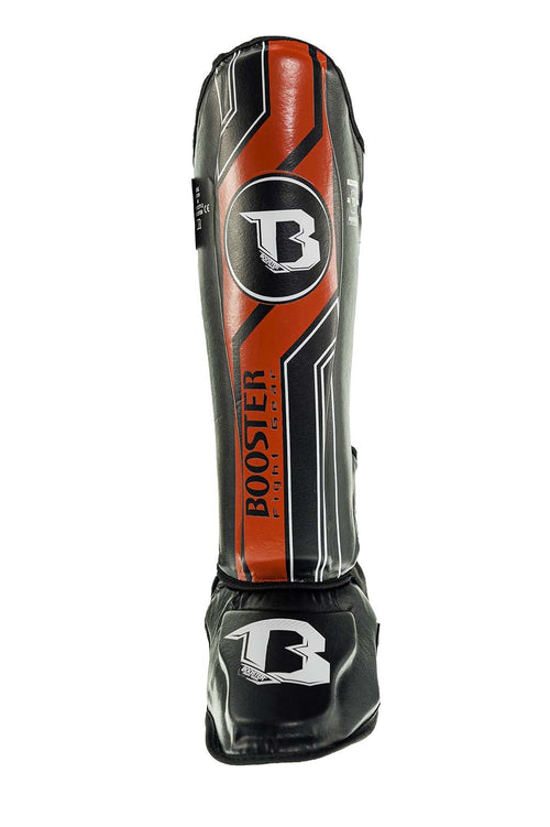 Booster Pro Range BSG V9 Scheenbeschermers - Zwart / Rood