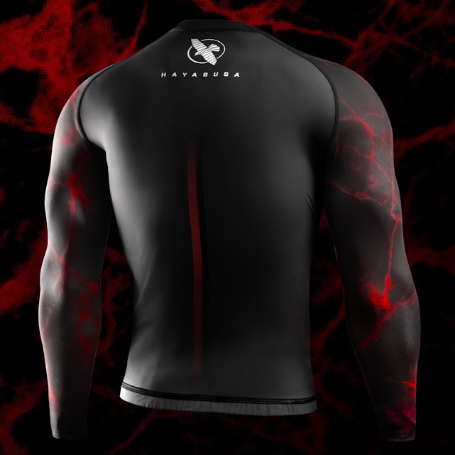 Hayabusa UFC BJJ Rash Guard – Zwart / Rood