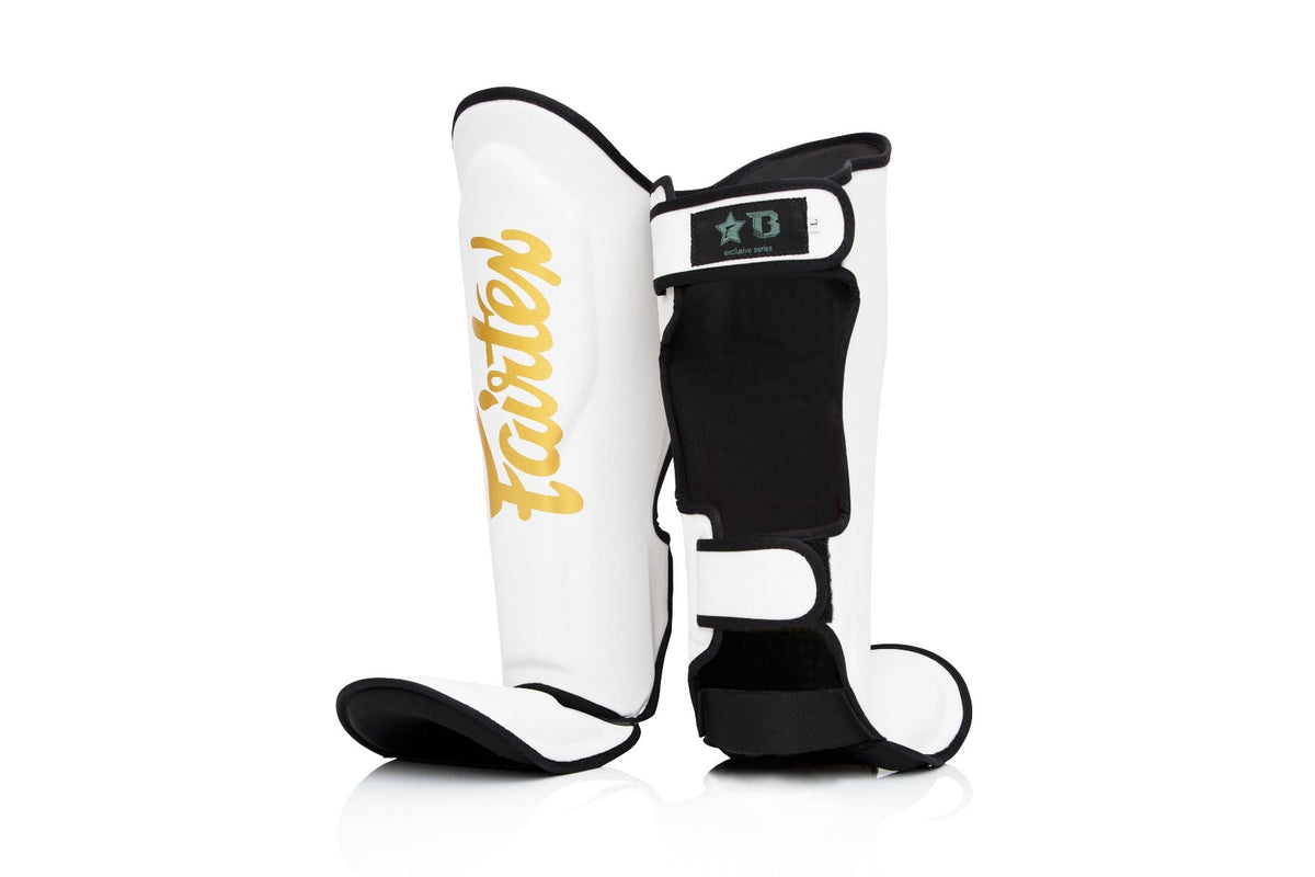 Fairtex X Booster Scheenbeschermers - FXB SG - Wit/Goud