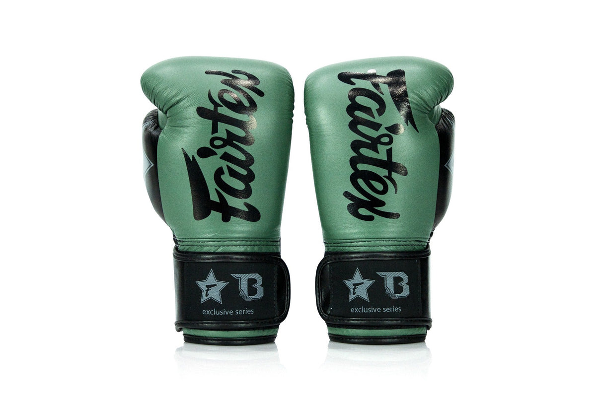 Fairtex X Booster Bokshandschoenen - FXB BG V2 - Echt leer - Donkergroen/Zwart
