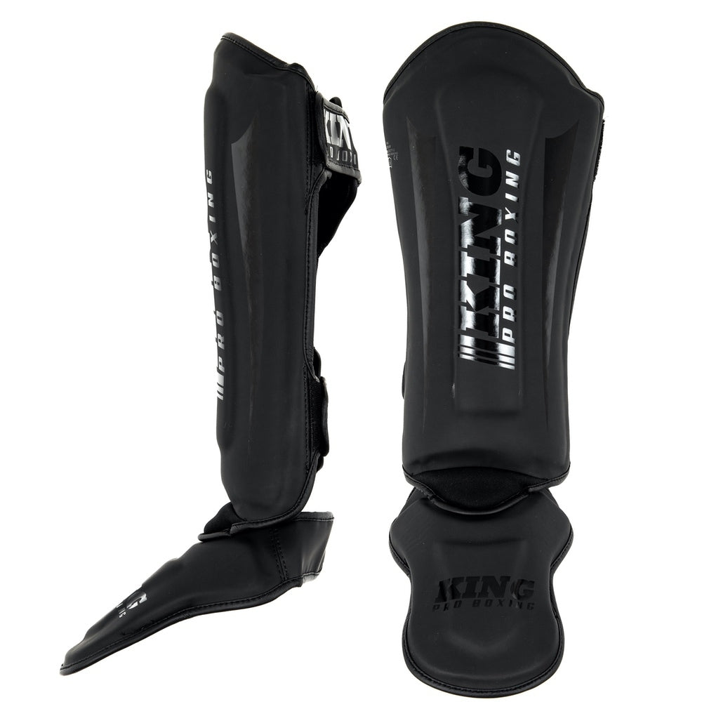 King Pro Boxing Revo 4 Kickboks Scheenbeschermers - Zwart