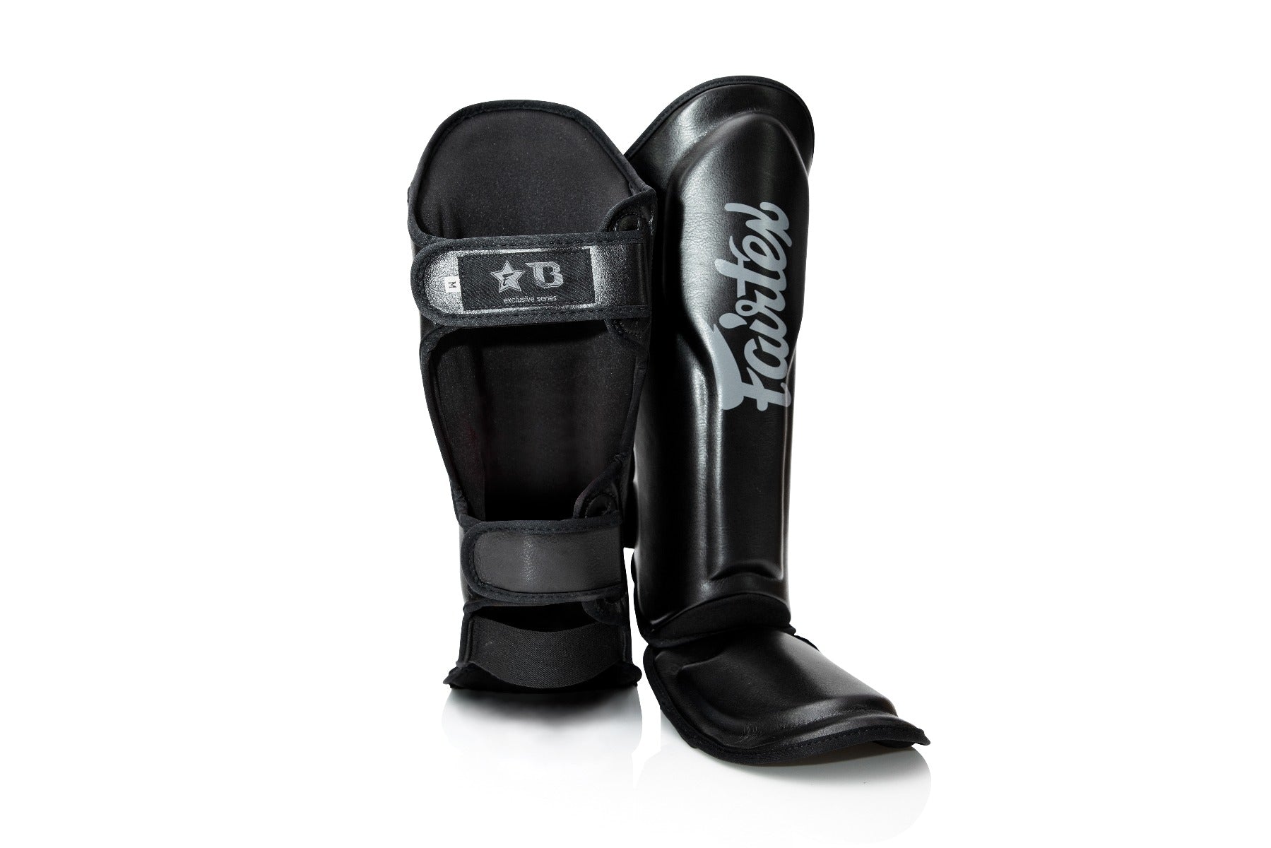 Fairtex X Booster Scheenbeschermers - FXB SG - Zwart/Grijs