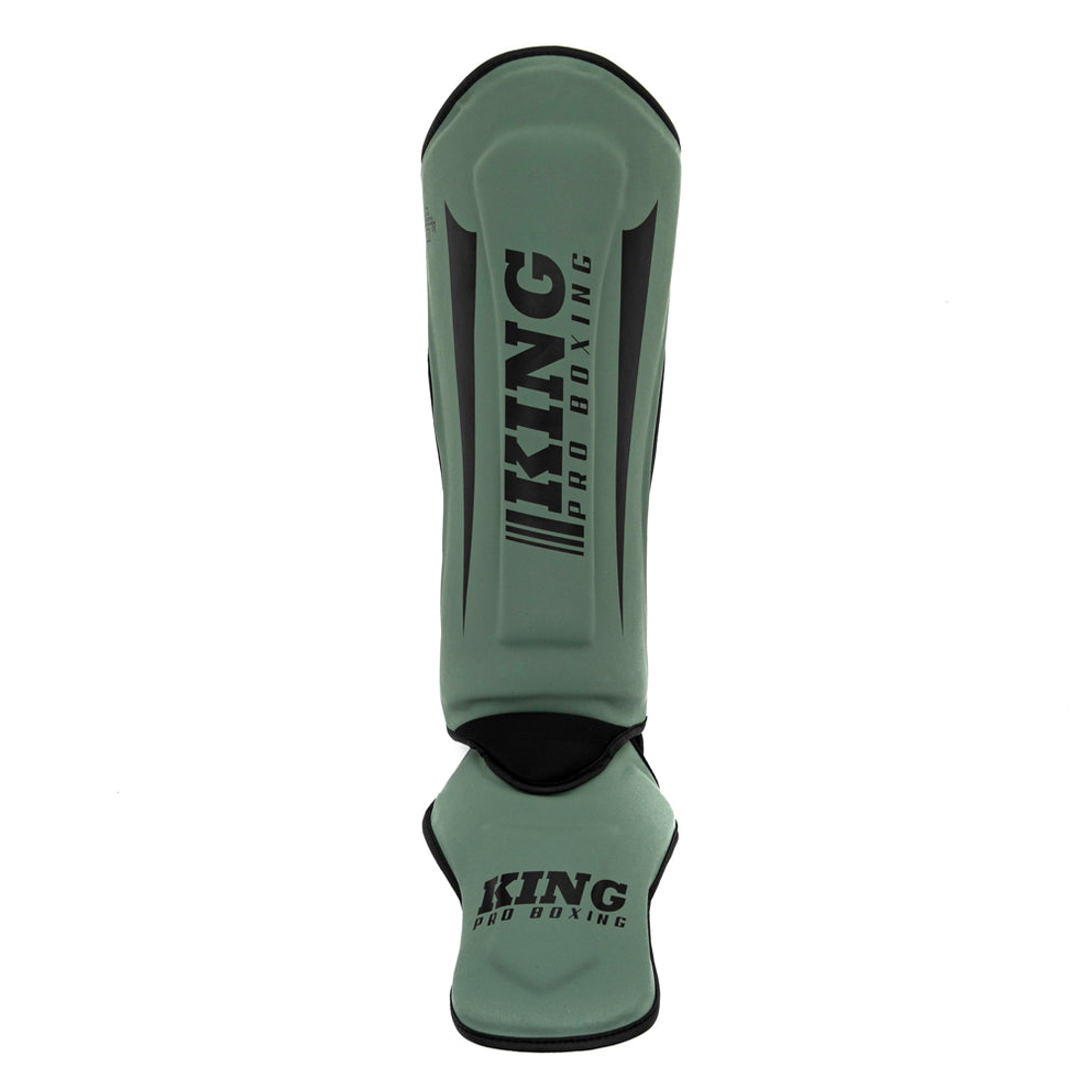 King Pro Boxing Revo 5 Kickboks Scheenbeschermers - Olijfgroen