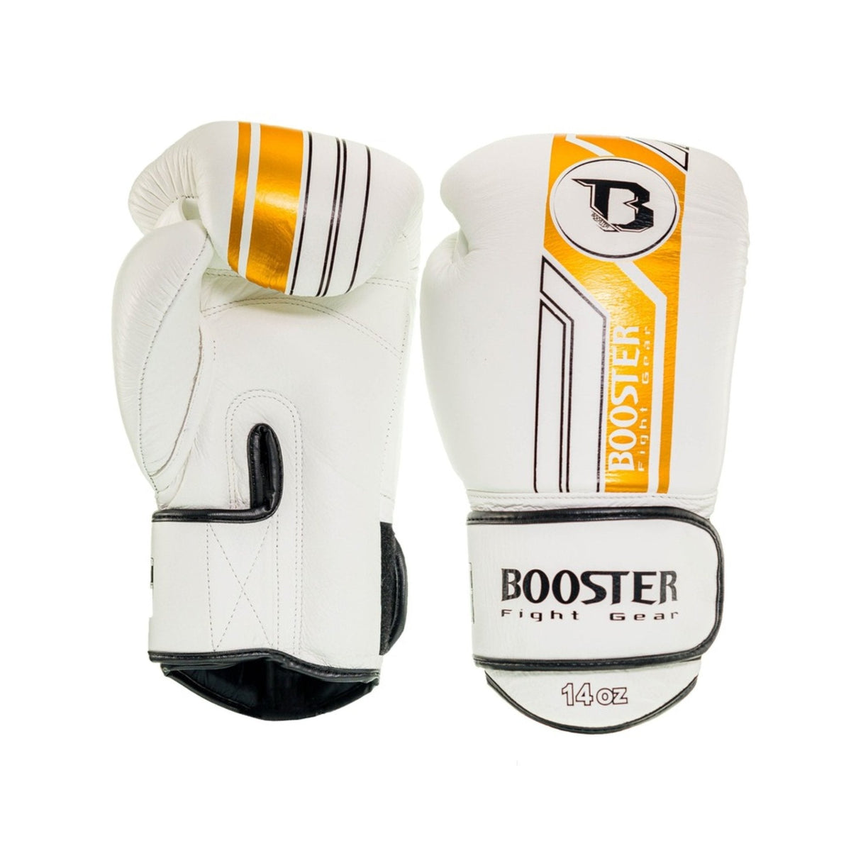 Booster Pro Range BGL V9 Bokshandschoenen - Echt Leer - wit/goud