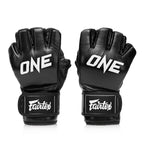 ONE X Fairtex FGV12ONE Grappling Handschoenen - Leer - Zwart