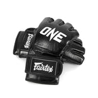 ONE X Fairtex FGV12ONE Grappling Handschoenen - Leer - Zwart