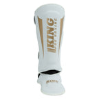 King Pro Boxing Revo 9 Kickboks Scheenbeschermers - Wit/Goud