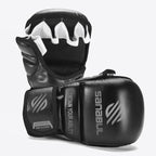 Sanabul Essential 7 oz MMA Hybrid Sparringhandschoenen - Zwart, Zilver