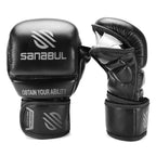 Sanabul Essential 7 oz MMA Hybrid Sparringhandschoenen - Zwart, Zilver
