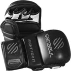 Sanabul Essential 7 oz MMA Hybrid Sparringhandschoenen - Zwart, Zilver