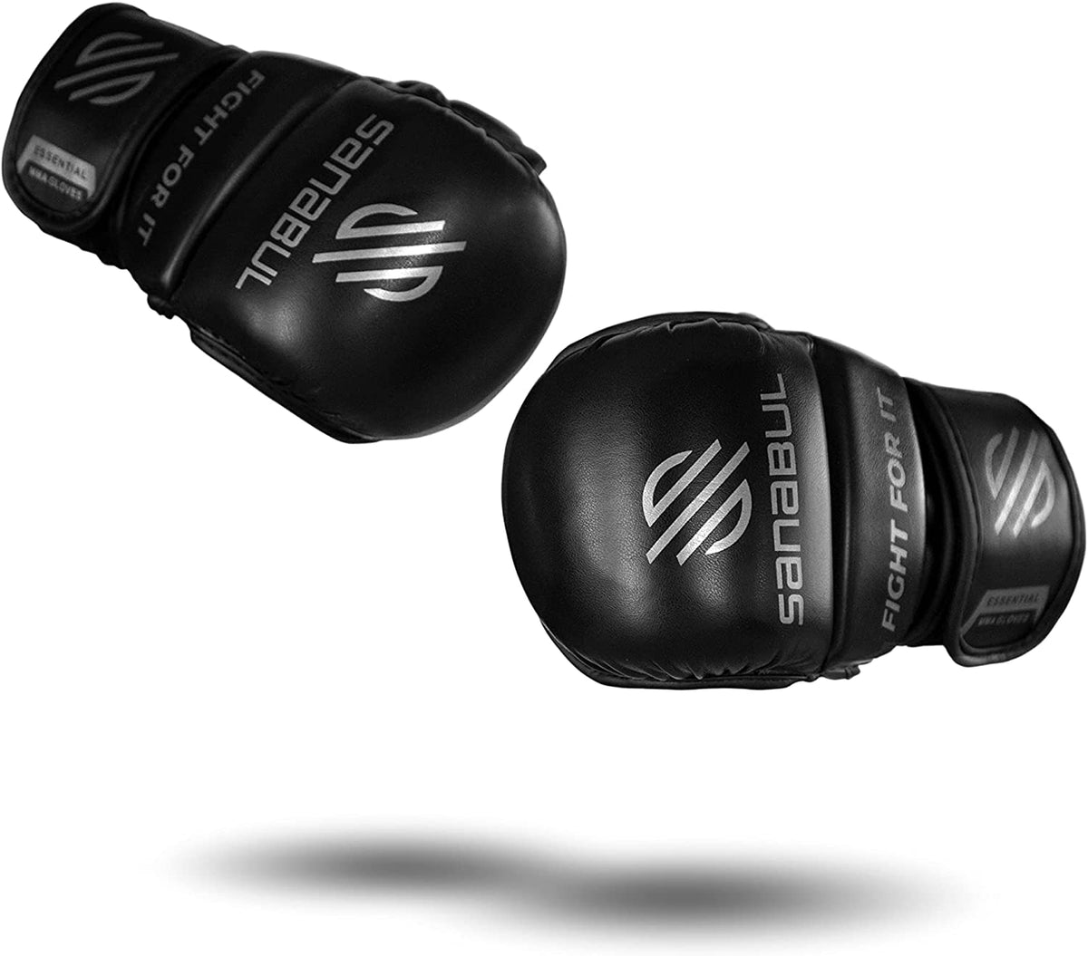 Sanabul Essential 7 oz MMA Hybrid Sparringhandschoenen - Zwart, Zilver