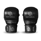 Sanabul Essential 7 oz MMA Hybrid Sparringhandschoenen - Zwart, Zilver