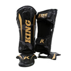 King Pro Boxing - Scheenbeschermers - Shogun - Zwart/goud