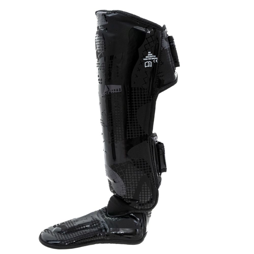 King Pro Boxing - Scheenbeschermers - Shogun - Zwart/zwart